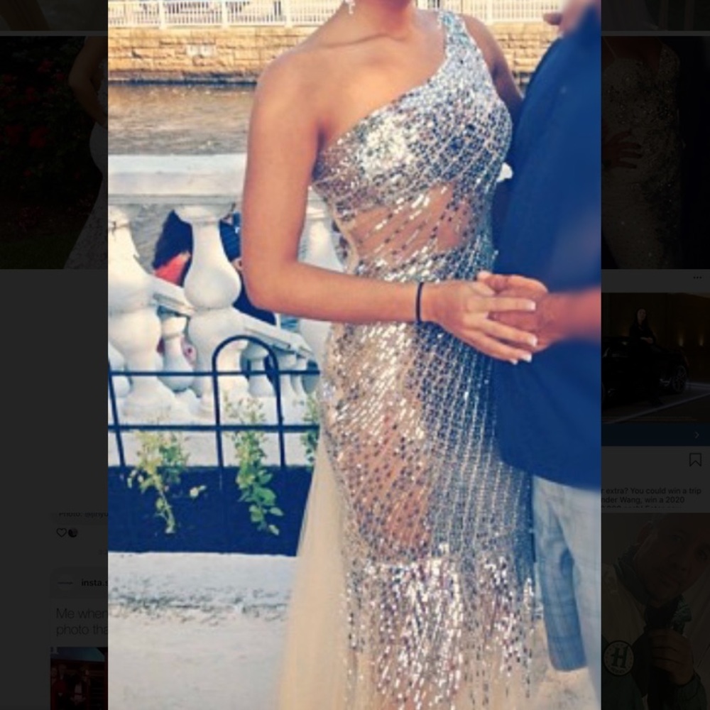 Jovani Sheer Sequin Gown